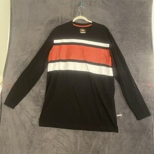 Foundry Supply Co. Young Men's Long Sleeve Black T-Shirt  w/ Stripes XL